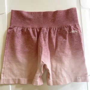 AYBL Pink/white Biker shorts (L)